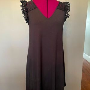 Loft sleeveless black dress